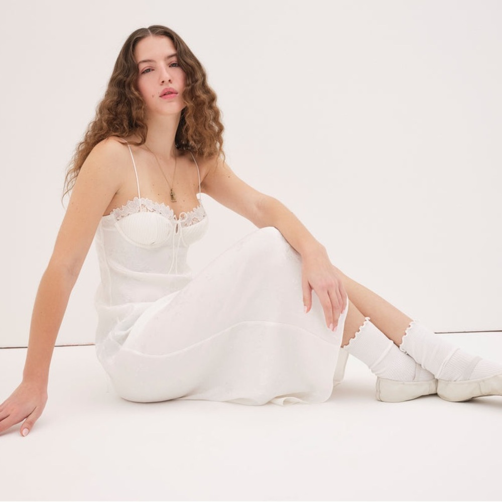 For Love & Lemons Lola Midi Slip Dress